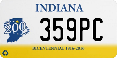 IN license plate 359PC