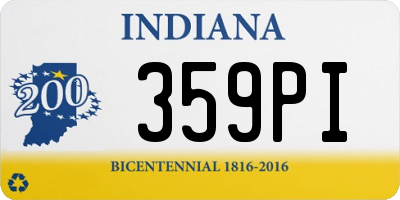 IN license plate 359PI