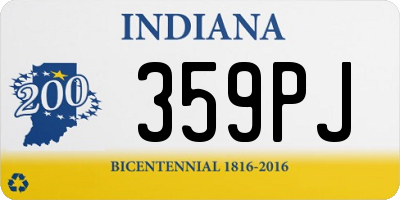 IN license plate 359PJ