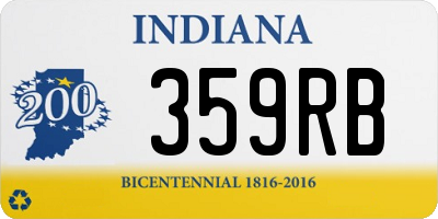 IN license plate 359RB