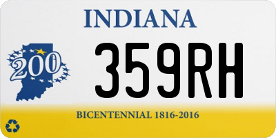 IN license plate 359RH