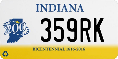 IN license plate 359RK