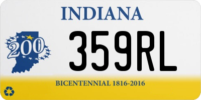 IN license plate 359RL