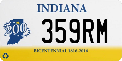 IN license plate 359RM