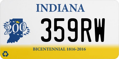 IN license plate 359RW