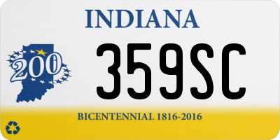 IN license plate 359SC