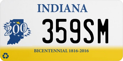 IN license plate 359SM
