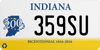 IN license plate 359SU