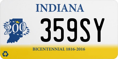 IN license plate 359SY