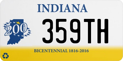 IN license plate 359TH