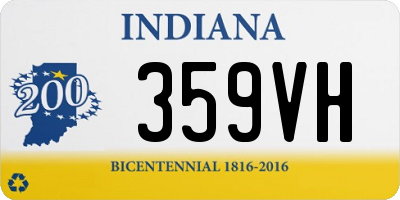 IN license plate 359VH