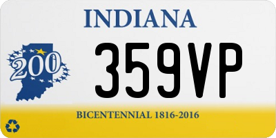 IN license plate 359VP