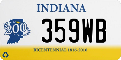 IN license plate 359WB