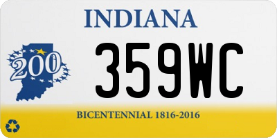 IN license plate 359WC