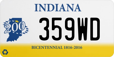 IN license plate 359WD