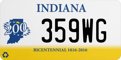 IN license plate 359WG