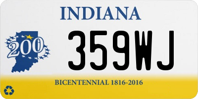 IN license plate 359WJ