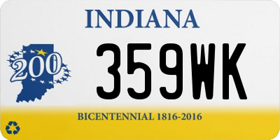 IN license plate 359WK