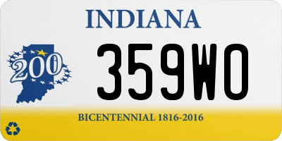 IN license plate 359WO