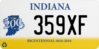 IN license plate 359XF