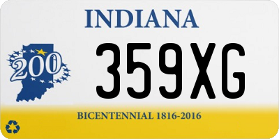 IN license plate 359XG