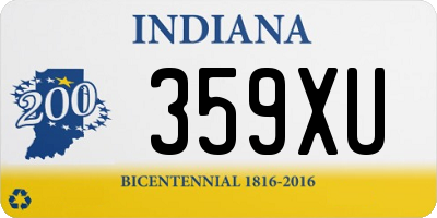 IN license plate 359XU