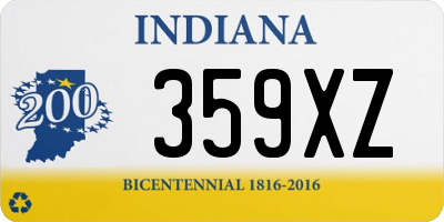 IN license plate 359XZ