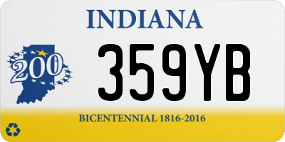 IN license plate 359YB