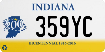 IN license plate 359YC