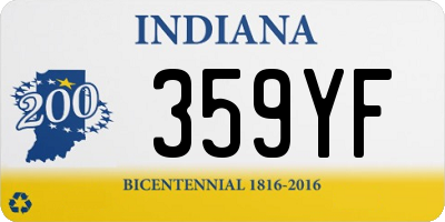 IN license plate 359YF