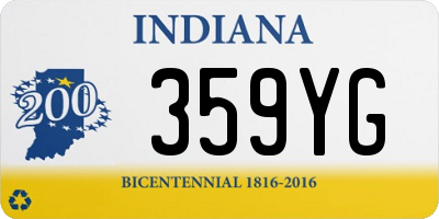 IN license plate 359YG