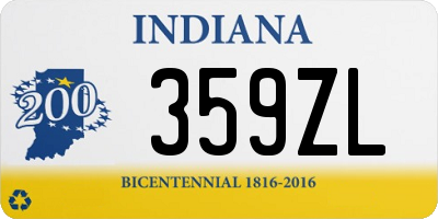 IN license plate 359ZL