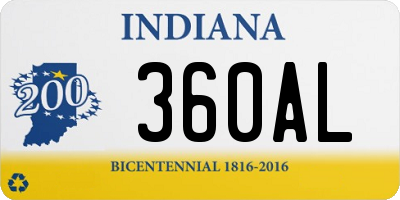 IN license plate 360AL