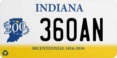 IN license plate 360AN