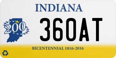 IN license plate 360AT