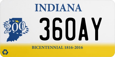 IN license plate 360AY