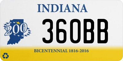 IN license plate 360BB