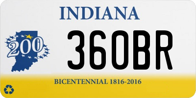 IN license plate 360BR