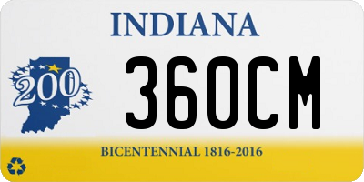 IN license plate 360CM