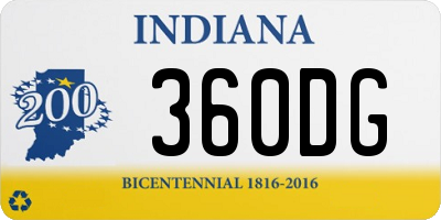 IN license plate 360DG