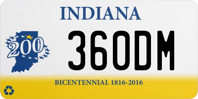 IN license plate 360DM