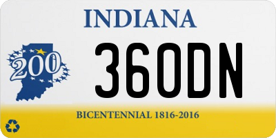 IN license plate 360DN