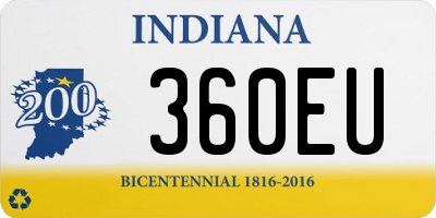 IN license plate 360EU