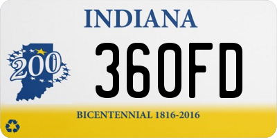 IN license plate 360FD