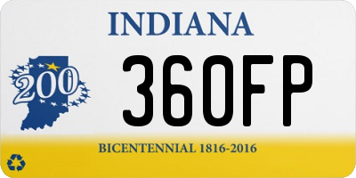 IN license plate 360FP