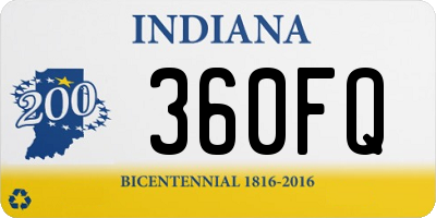 IN license plate 360FQ