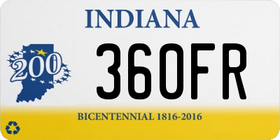 IN license plate 360FR