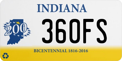 IN license plate 360FS