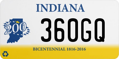 IN license plate 360GQ