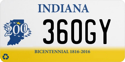 IN license plate 360GY